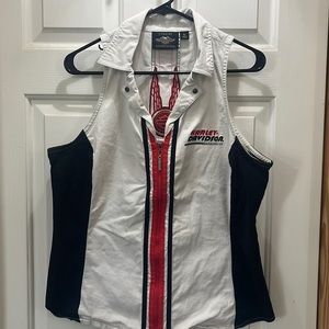 Women’s Harley Davidson zip up tank top
